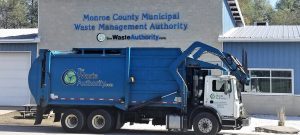 a Waste Authority truck in front of the Waste Authority offices